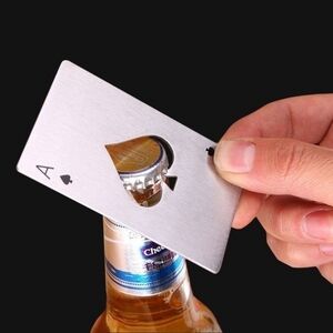 Ace of spades metal bottle opener